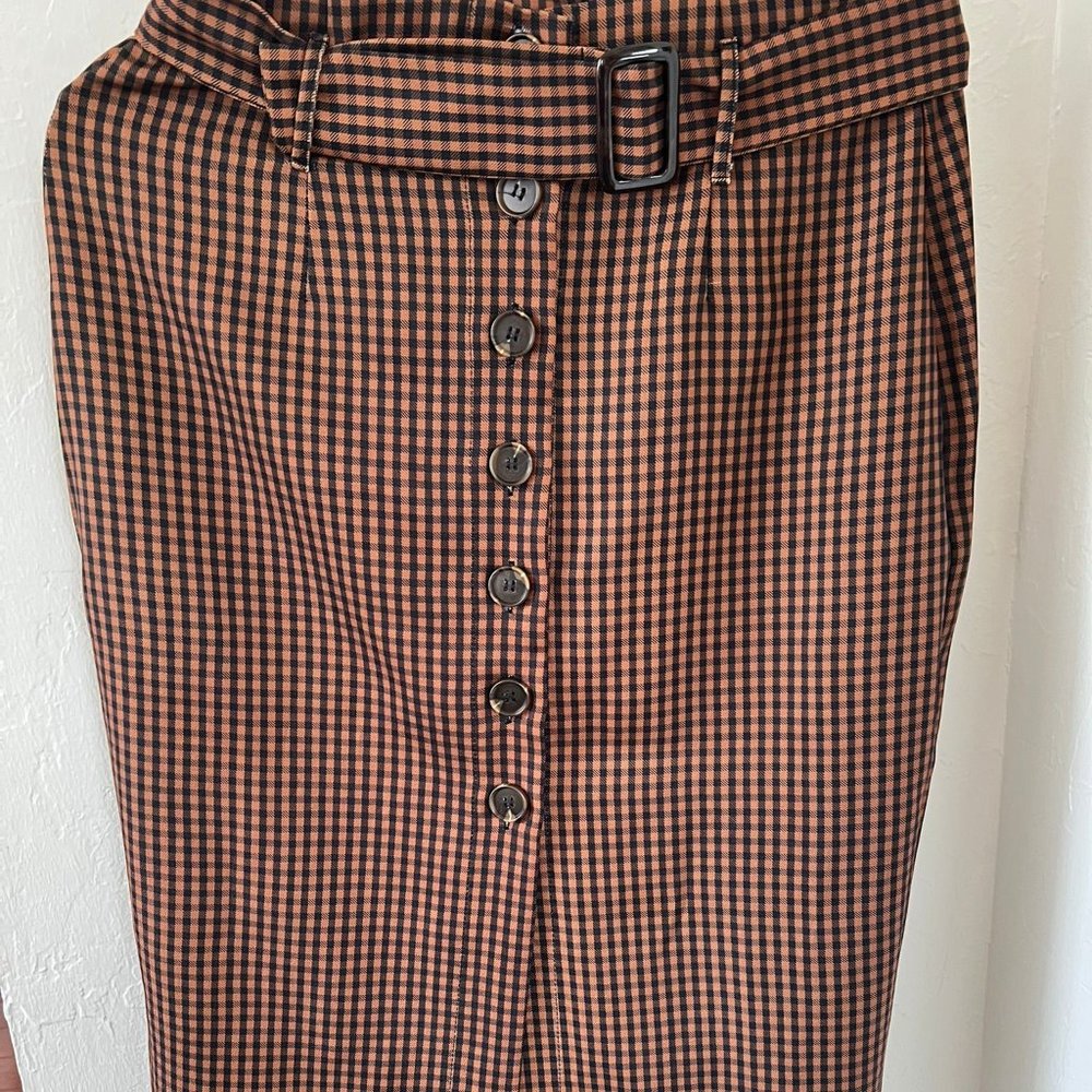 Indefeir - plaid skirt midi